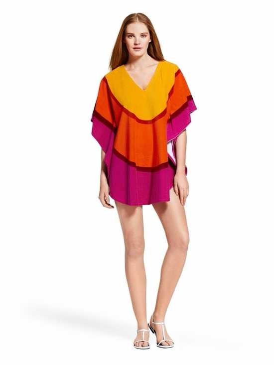 Marimekko Other - Marimekko Vibrant Retro Multicolor Terry V-Neck Beach Coverup
